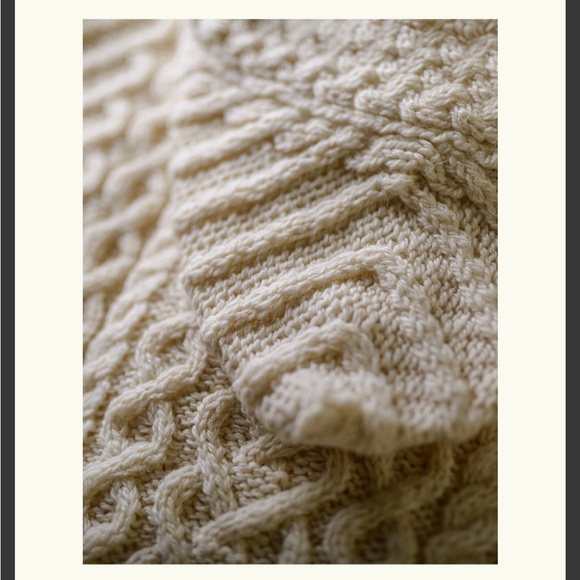 Aran Cable Knit Hoodie With Celtic Side Zip - Picture 3 of 6